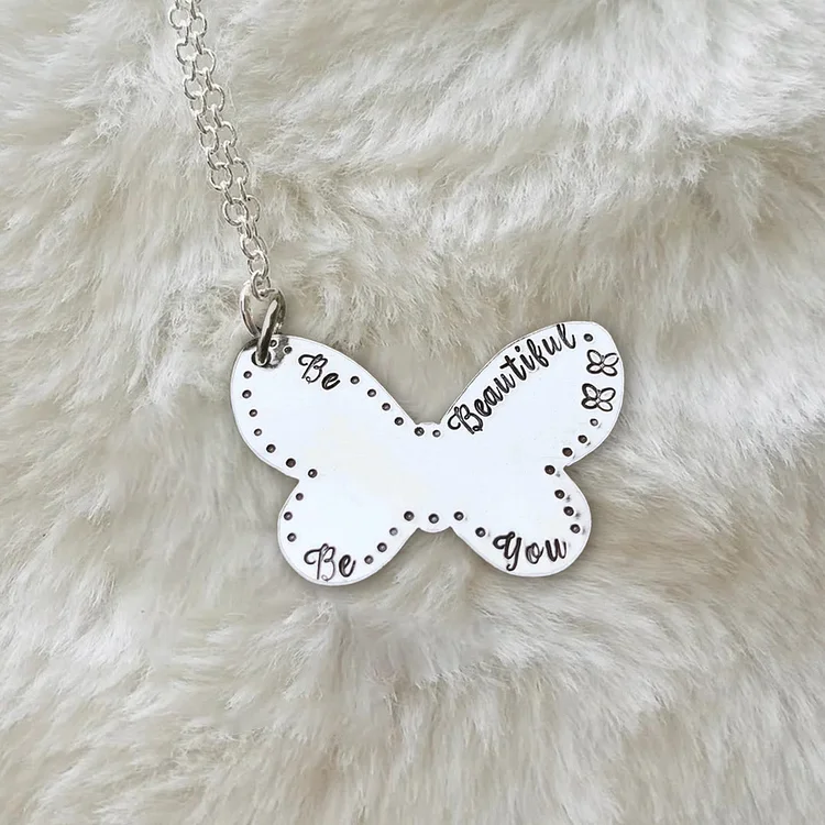 Be Beautiful Be You Butterfly Necklace