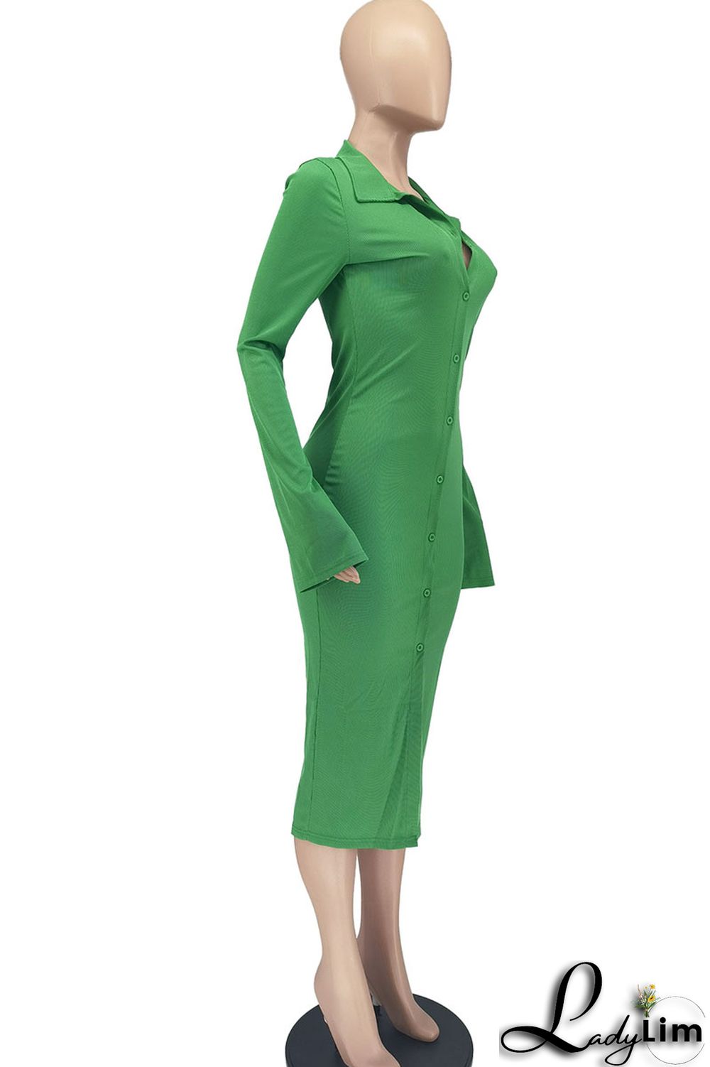 Black Casual Solid Patchwork Buckle Turndown Collar One Step Skirt Dresses
