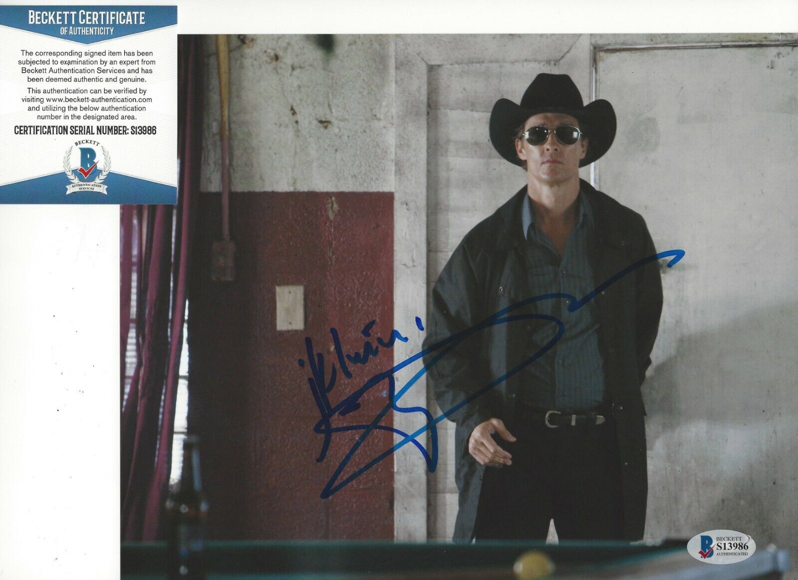 ACTOR MATTHEW MCCONAUGHEY SIGNED MAGIC MIKE 8x10 MOVIE Photo Poster painting BECKETT BAS COA