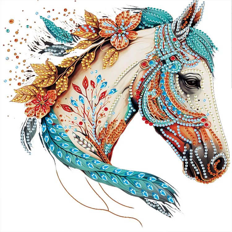 Horse 30*30CM(Canvas) Special Shaped Drill Diamond Painting gbfke