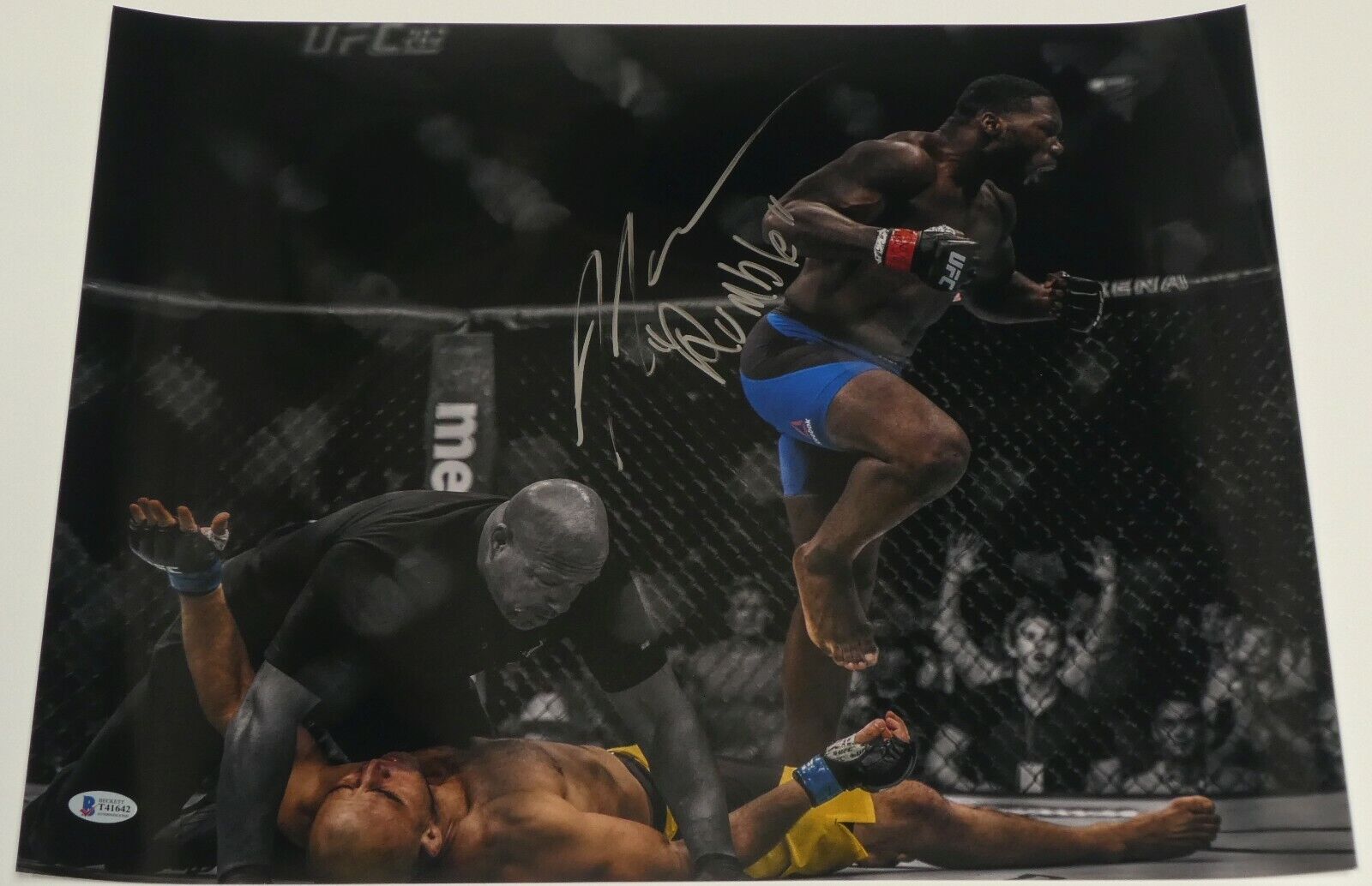 Anthony Rumble Johnson Signed UFC 16x20 Photo Poster painting BAS Beckett COA Picture Autograph