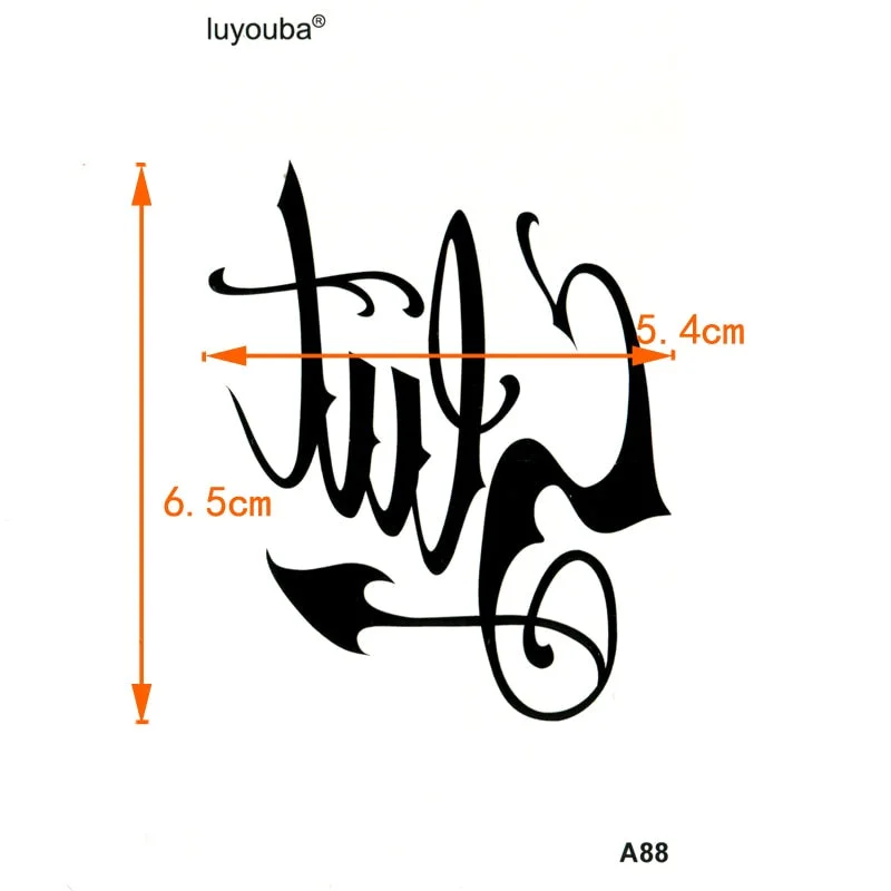 Beauty Slut Temporary Tattoos For Kids Waterproof Temporary Tattoos Henna Black Body Tattoo Stickers Scar Tattoo Men Fake Tato