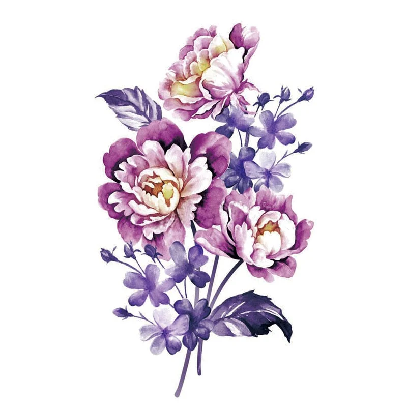 Small Waterproof Temporary Tattoo Sticker Colorful Feather Flower Leaves Planet Moon Women Body Art Wrist Neck Fake Tattoos Men