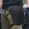 Motorcycle Drop Leg Bag Fanny Pack Breathable for Cycling Riding (Black)