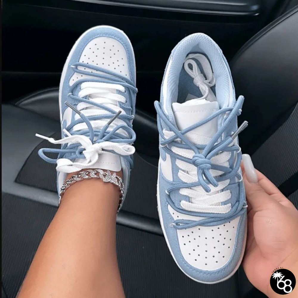 Blue Casual Patchwork Contrast Round Comfortable Out Door Shoes | 168DEAL