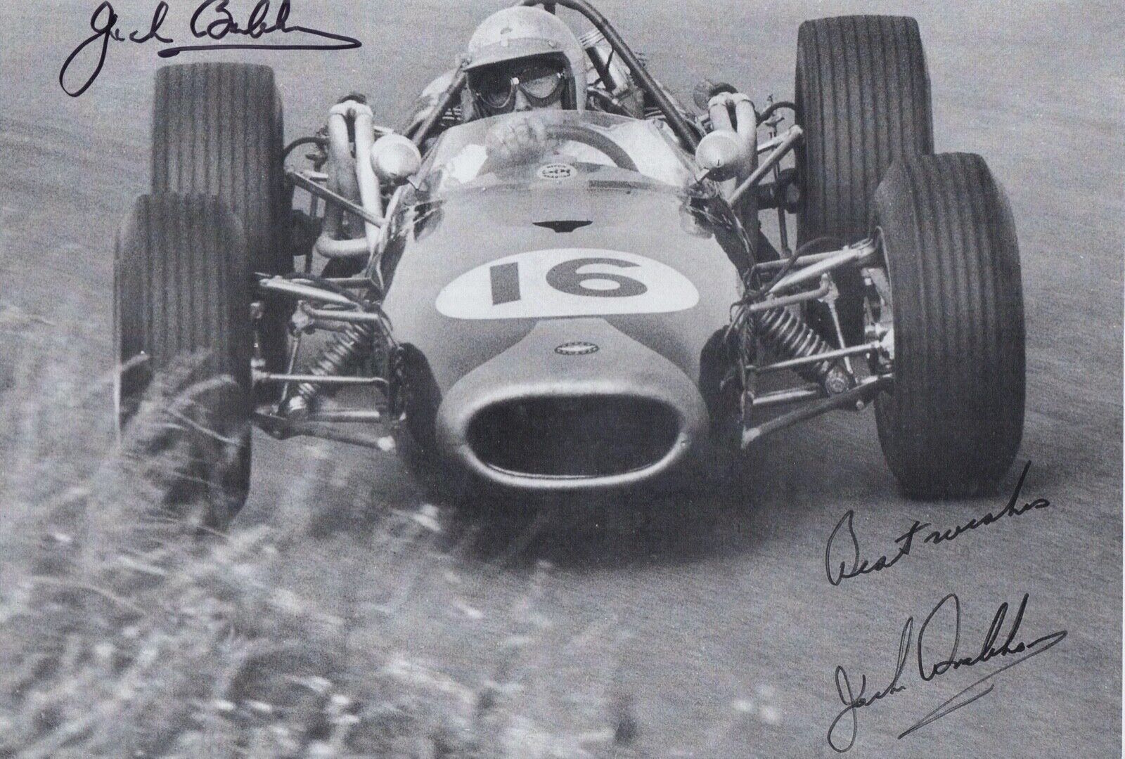 Jack Brabham Main Signé 12x8 Photo Poster painting F1 Autographe Formule 1 World Champion 10