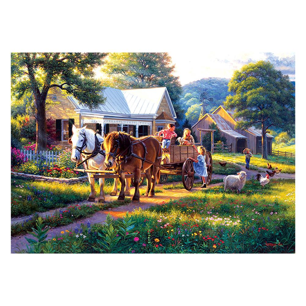 

40*30CM - Scenery - Round Drill Diamond Painting, 501 Original