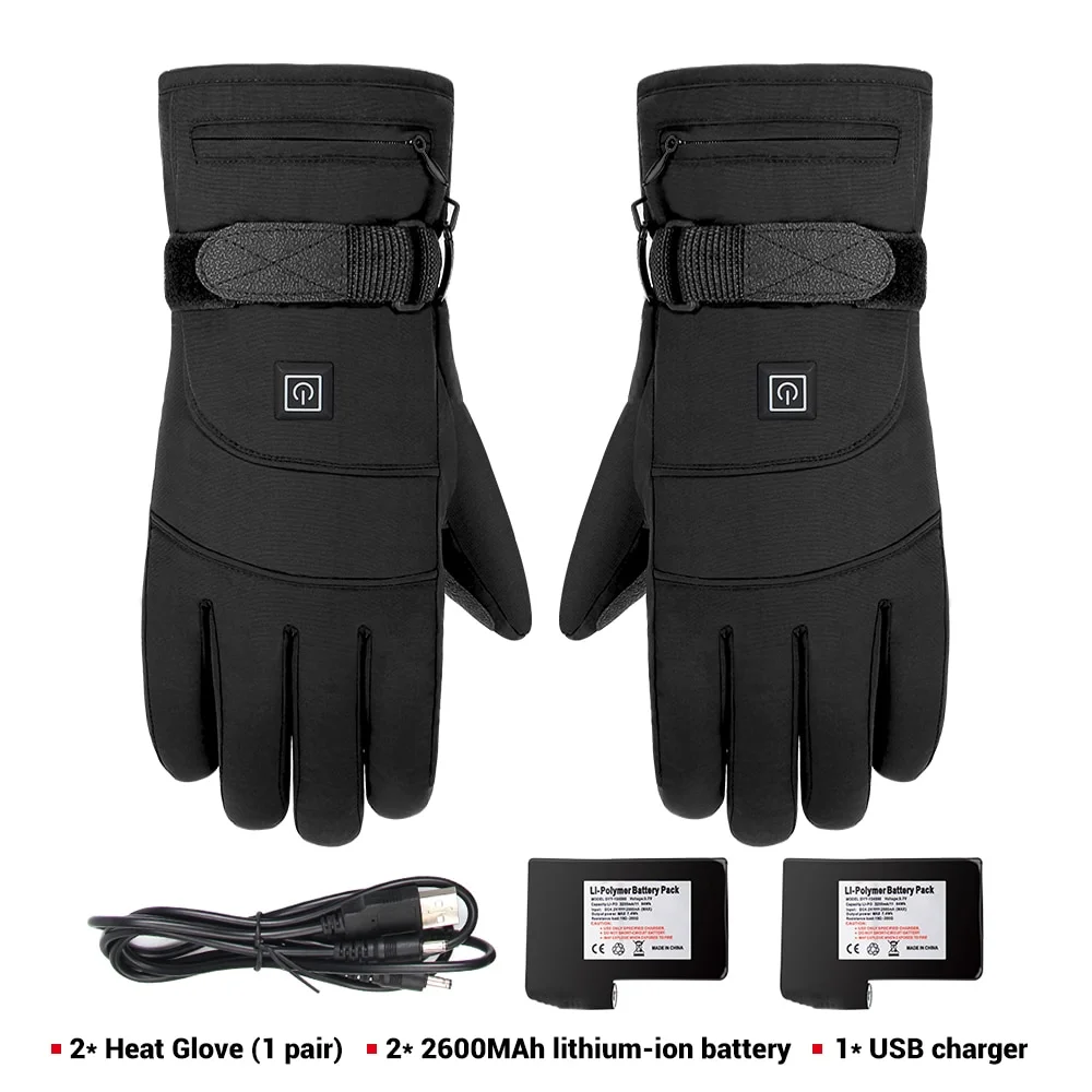 HEROBIKER Motorcycle Gloves Waterproof Heated Guantes Moto Touch Screen Battery Powered Motorbike Racing Riding Gloves Winter##