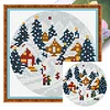 Snowland Fairy Tale-11CT Stamped Cross Stitch 20*20cm/7.87*7.87in tapestrymarket
