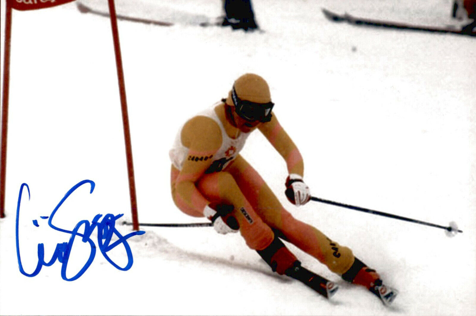 Liisa Savijarvi SIGNED 4x6 Photo Poster painting Alpine Skiing SARAJEVO 1984 WINTER OLYMPICS