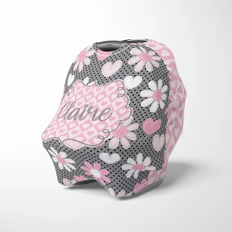Personalized Baby Floral Car Seat Canopy| Canopyl97