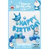 Kids Color Themed Birthday Party Aluminum Film Latex Cartoon Balloons Wall Decorations Party Supplies
