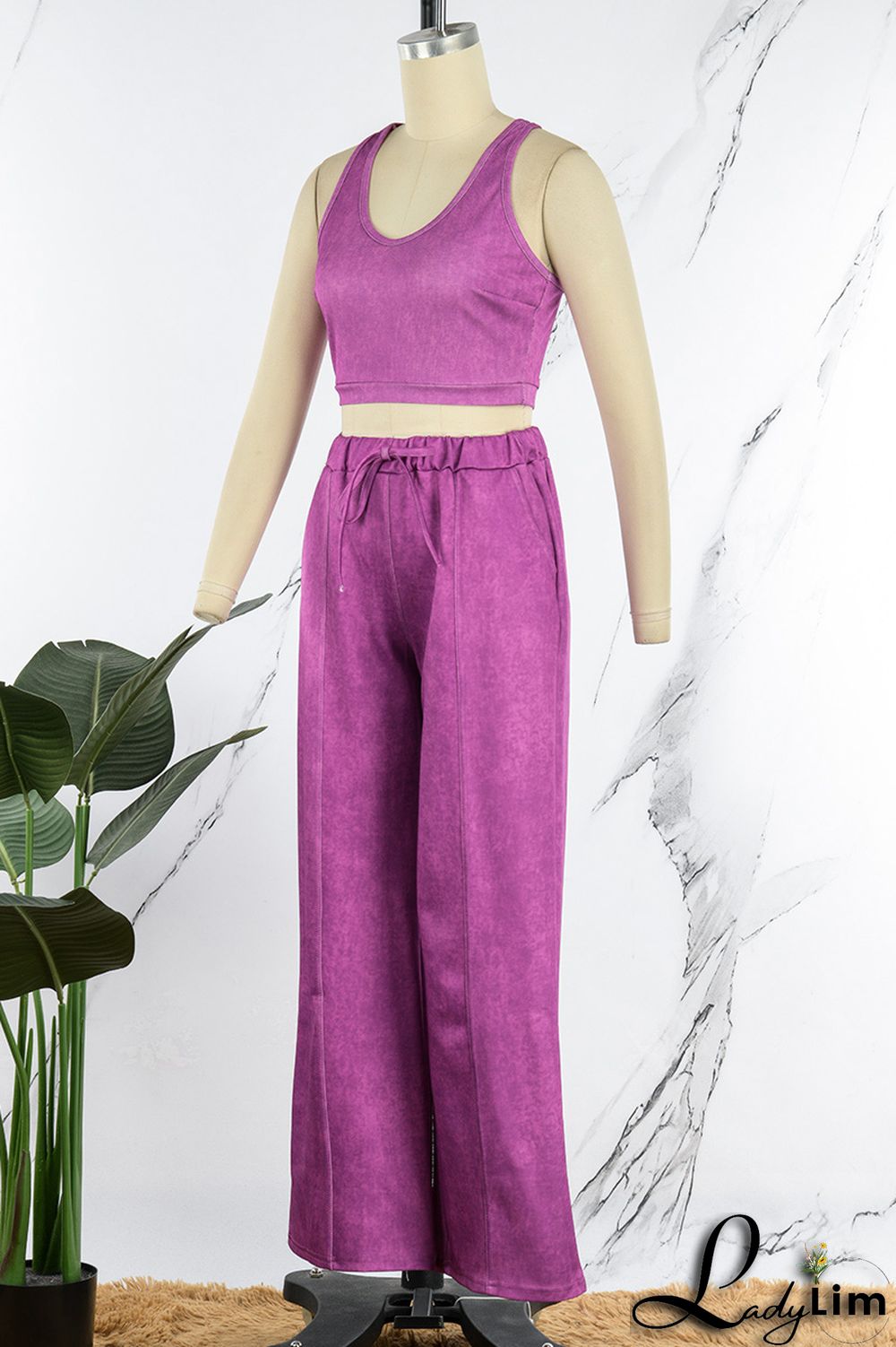 White Casual Solid Patchwork O Neck Sleeveless Two Pieces