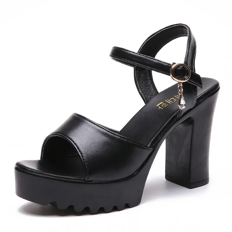 Breakj Breakj 2025 New Korean Version Of The Thick Heel With Fish Mouth Sandals Waterproof Table Set High Heel Thick-Soled Women's Shoes