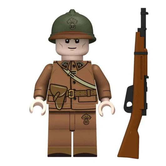 WW2 French DIM Infantry Soldier Custom Military Minifigure Minifigure Bricks monstertoys