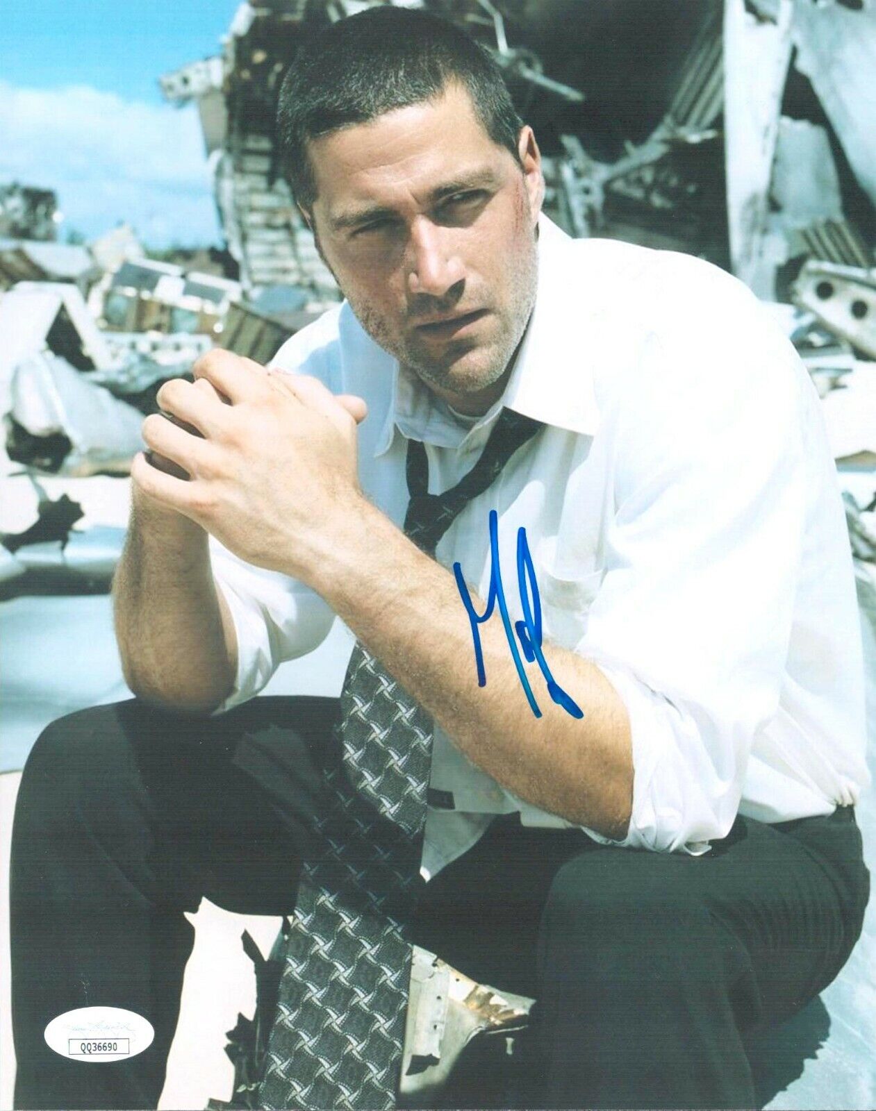 MATTHEW FOX Signed 8x10 LOST IN PERSON Photo Poster painting Autograph JSA COA Cert