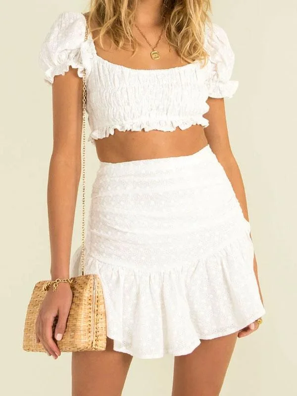 White Cute mini suit