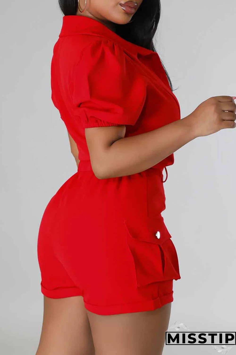 Black Casual Print Letter Turndown Collar Short Sleeve Two Pieces