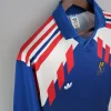 Retro 1988-90 Long Sleeve France Soccer Jersey Home