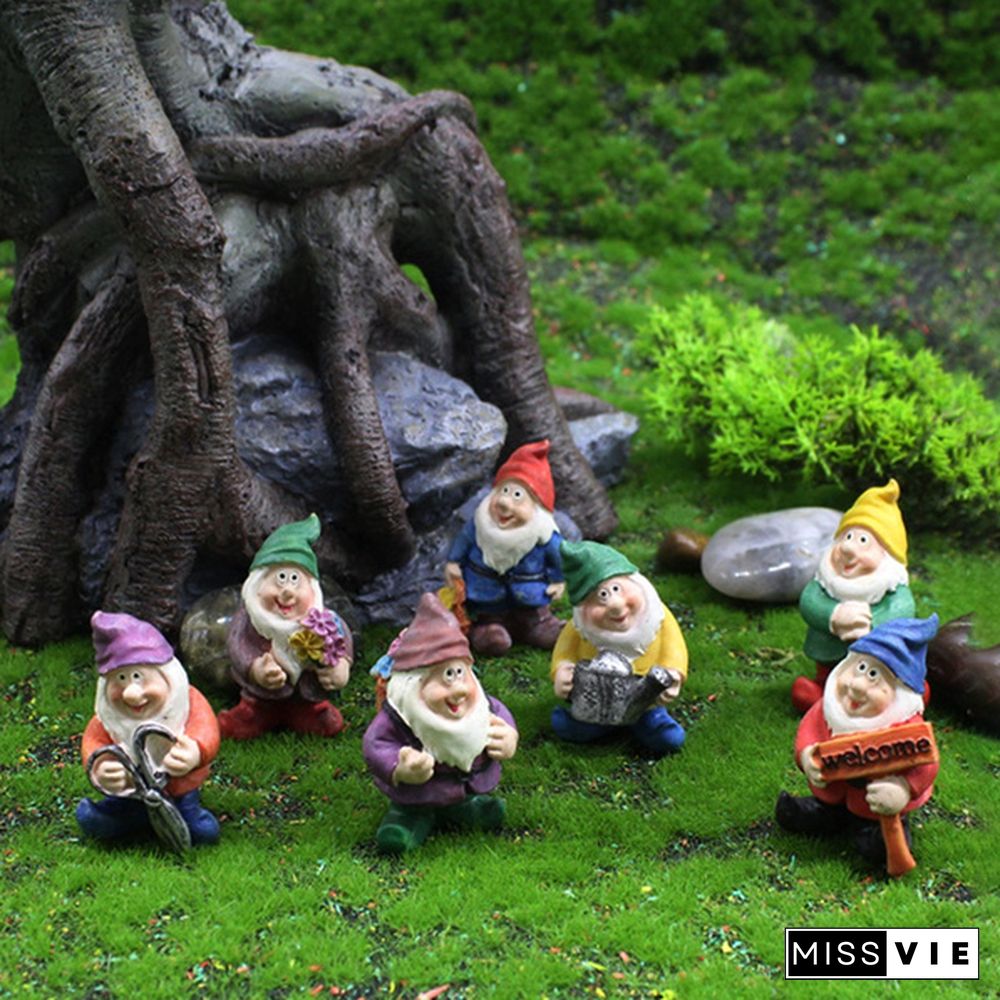 【New】Fairy Resin Statues Miniature Mini Elf Sculpture Dwarf Funny Gnome Statue, Naughty Garden Figurines, For Patio, Yard, Lawn