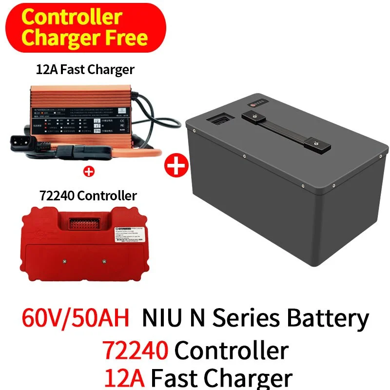 For NIU N1 N1S NQi NQis NGT U+ UQi+ M+ MQi+ Large Capacity Lithium Battery Speed-up Controller Fast Charger Free Ant BMS