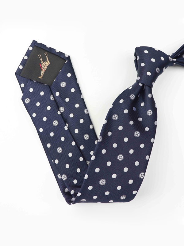 Button Dot Silk Tie-Real Silk Life