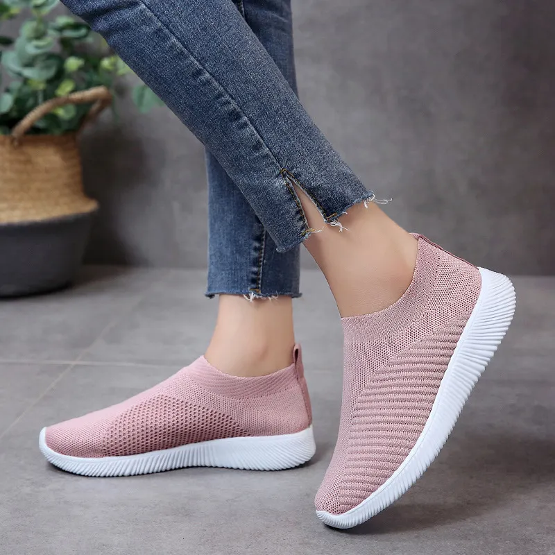 Breakj Breakj New Fly Weaving Shallow Mouth Low Help Light And Breathable One-Foot Pedal Round Head Large-Size Leisure Flat-Bottomed Sneakers