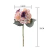 Korean Style Floral Gradient Color Artificial Stem Hydrangea Flower