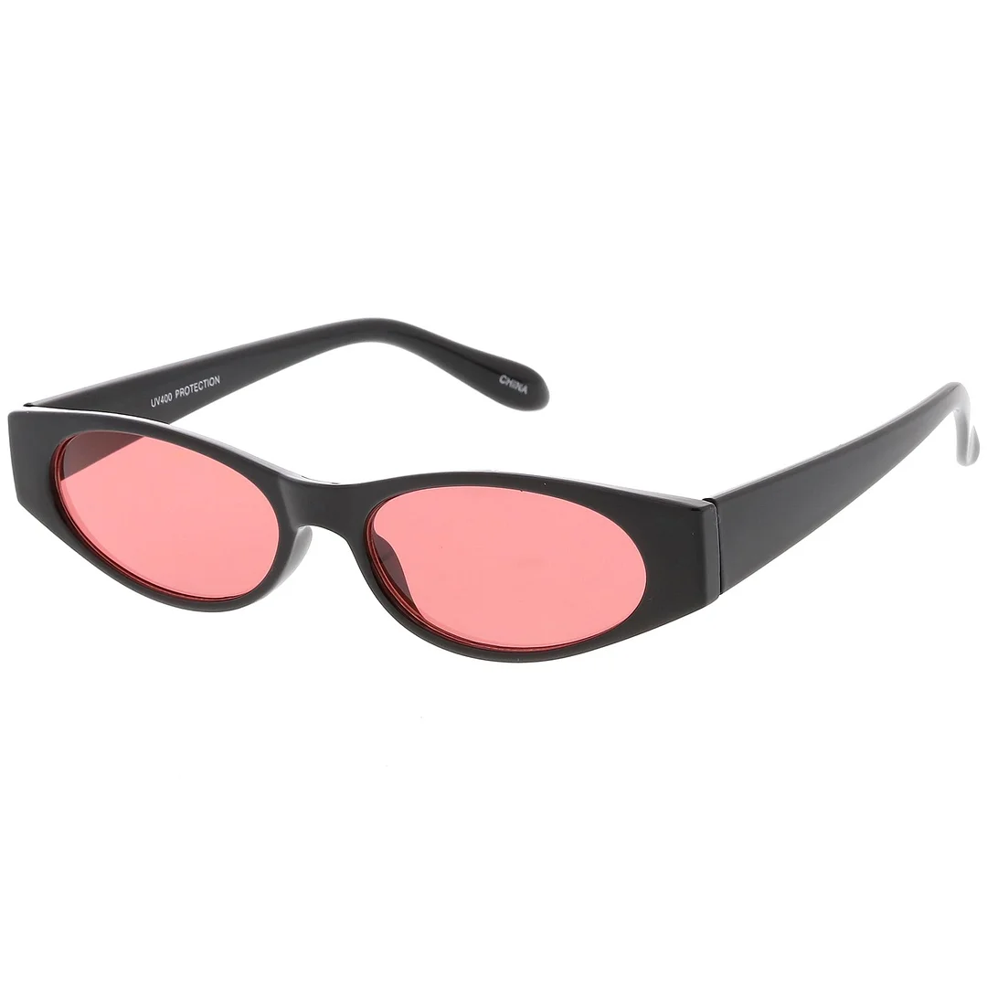 Extreme Thick Oval glasses Color Tinted Lens 53MM