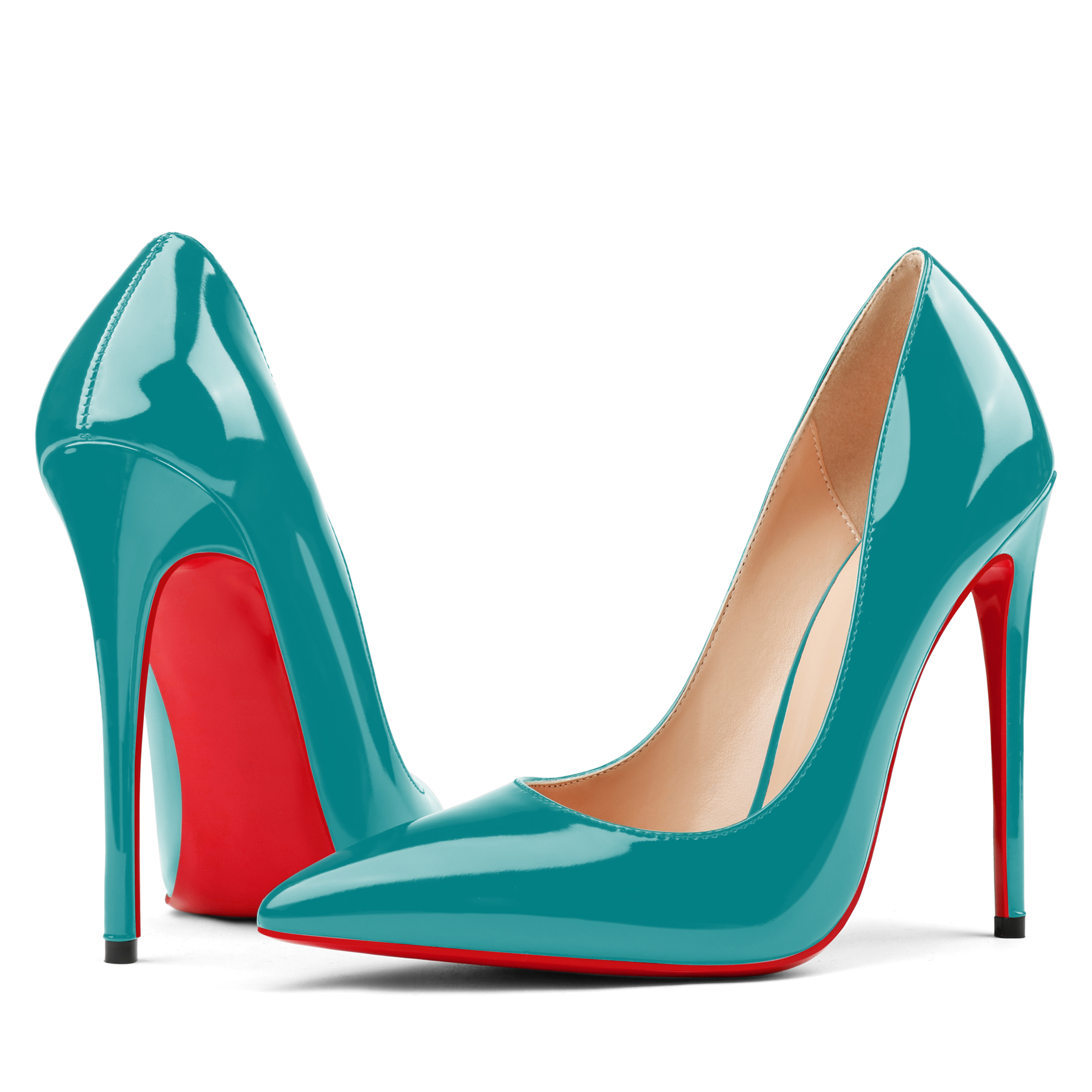 120mm Women's Party Daily Red Soles Patent Pumps-vocosishoes