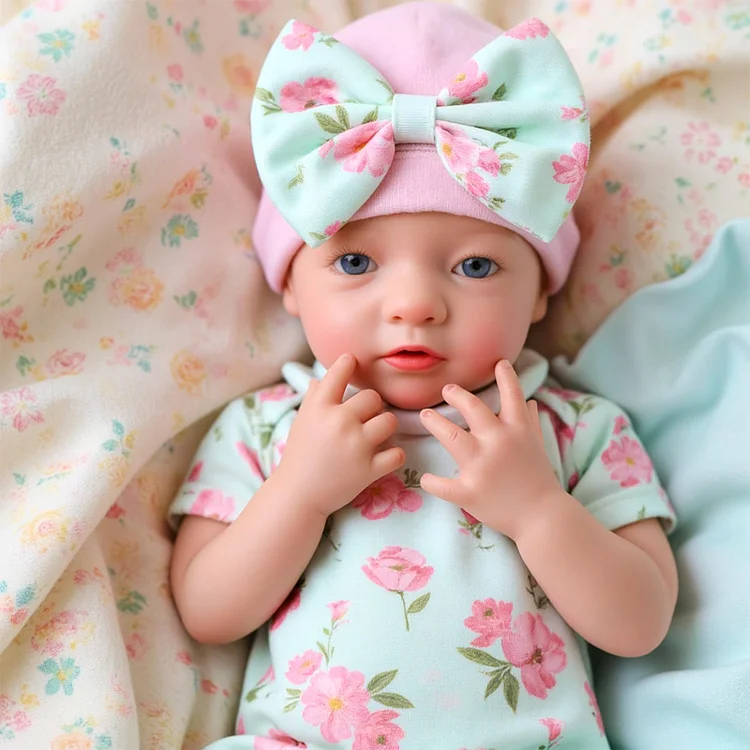 Babeside Lael 16" Realistic Silicone Quiet Baby Little Infant Girl Best Gift for Kids