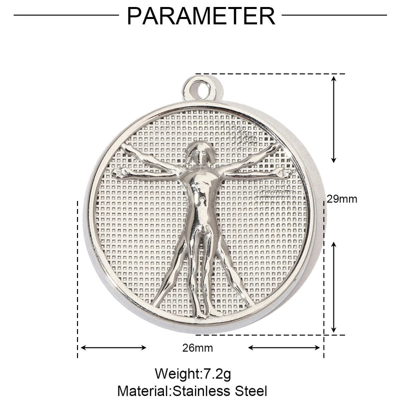 3 PCS/Package 25*44mm 35*40mm 37*40mm Titanium Steel Pearl Zircon Cross Sun Heart Shape Pendant Jewelry Accessories