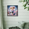 Diamond Painting-DIY Full Round Drill Girl and Dog