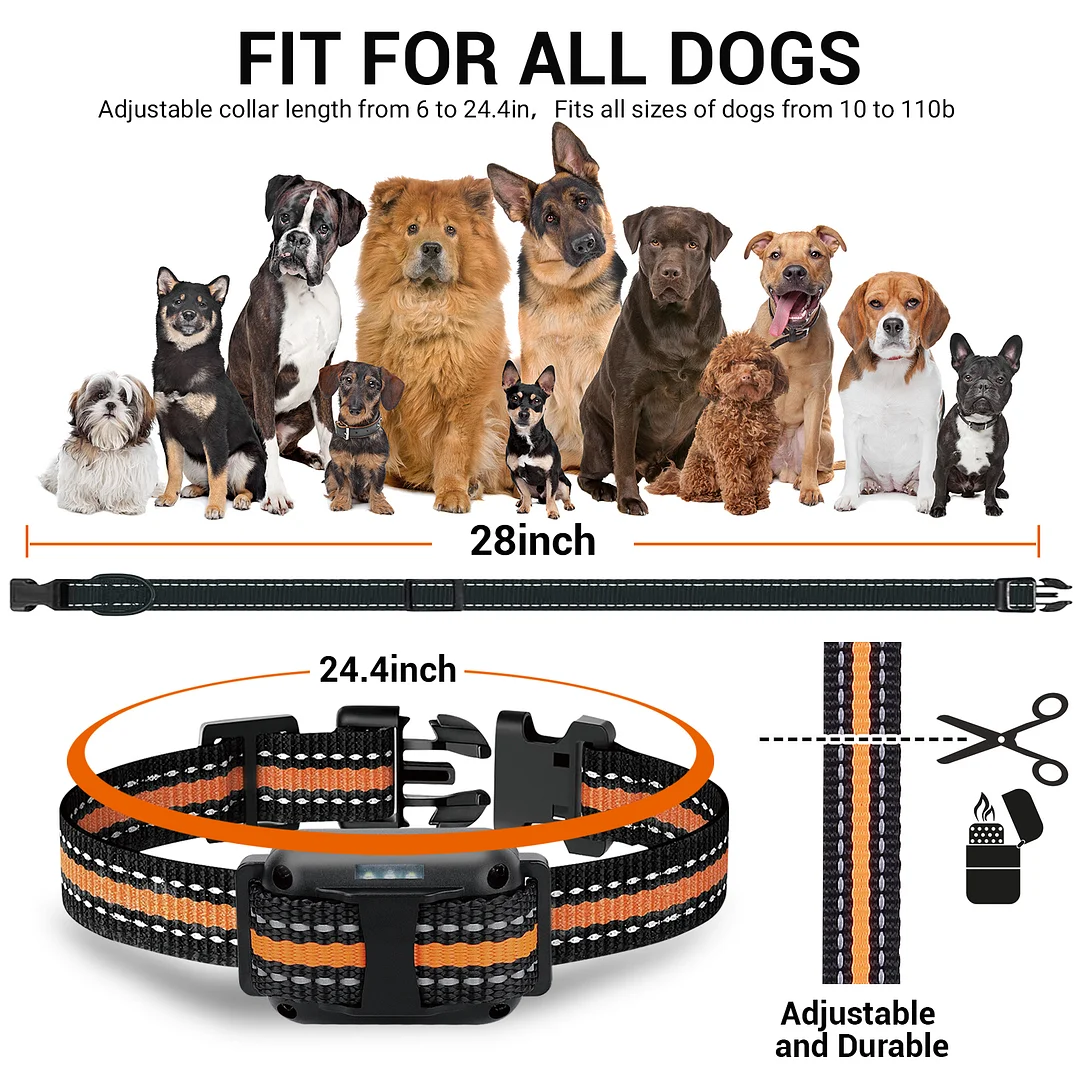 BEBANG Dog Training Collars for 2 Dogs, with Remote 880yards, 3 Modes Beep Vibration Shock, IPX7 Waterproof, LED Light, USB Charging,for Training Small Medium Large Dogs