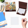 Wooden DIY Red Blue Peacock Diamond Painting Kit Note Box with 160 Papers Gifts
