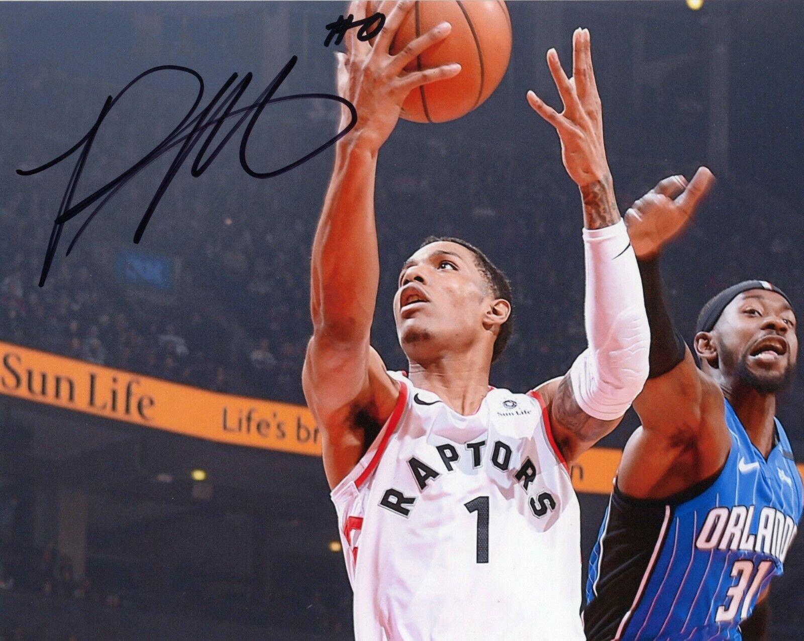 ~~ PATRICK McCAW Authentic Hand-Signed TORONTO RAPTORS