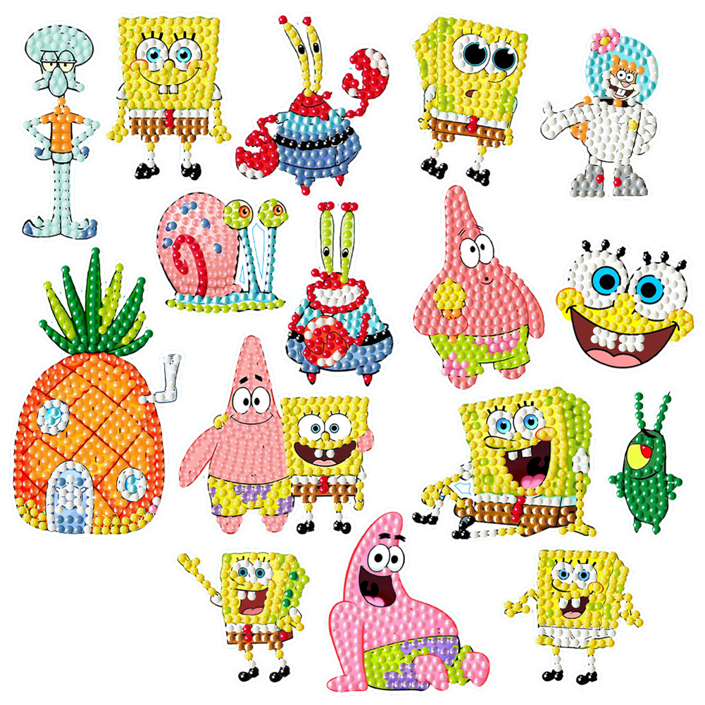 

2PCS Spongebob - 5D DIY Craft Sticker, 501 Original