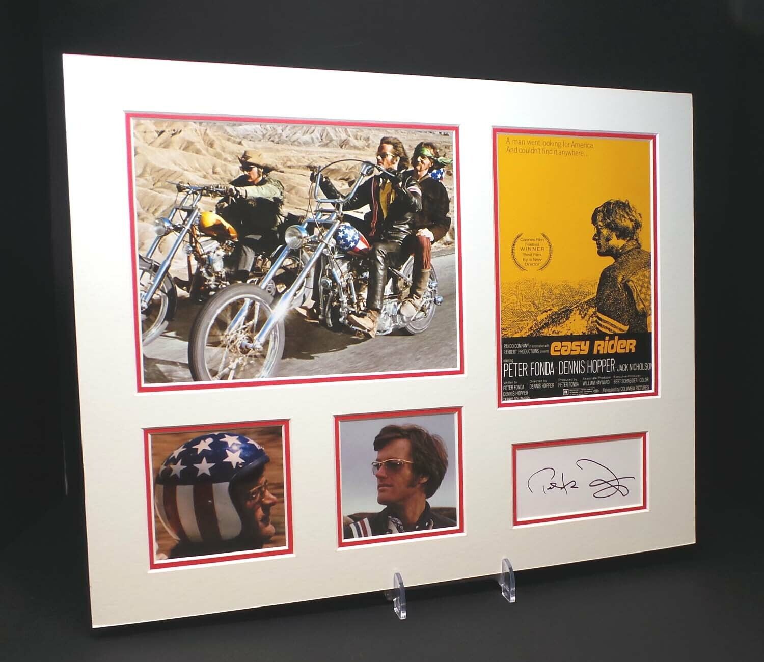 Peter FONDA Signed Mounted Photo Poster painting Display AFTAL RD COA Easy Rider Captain America