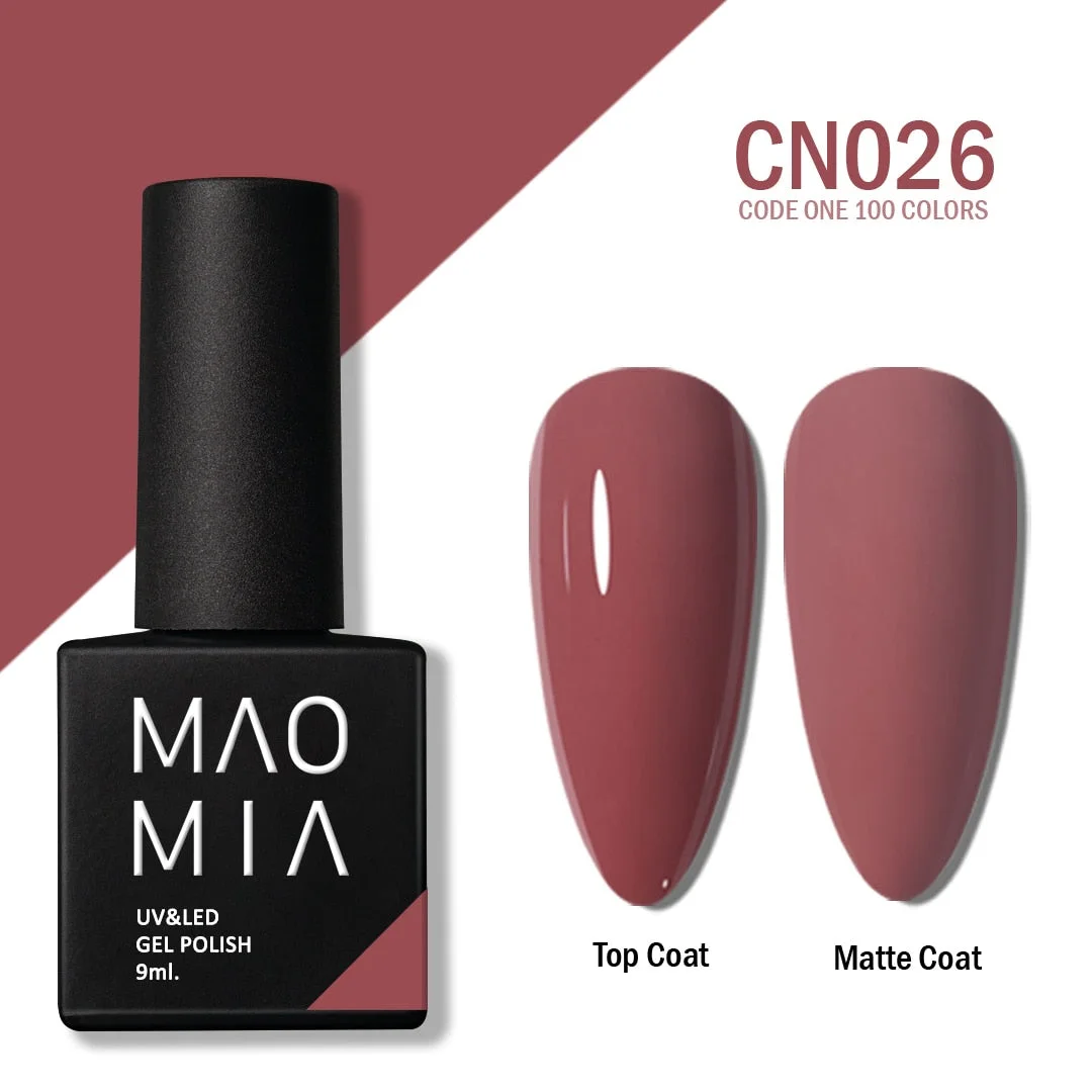 MAOMIA CODE ONE Gel Polish 100 Colors Soak Off UV/LED 9ML Professional Salon Nail Paint Semi Permanent Manicure
