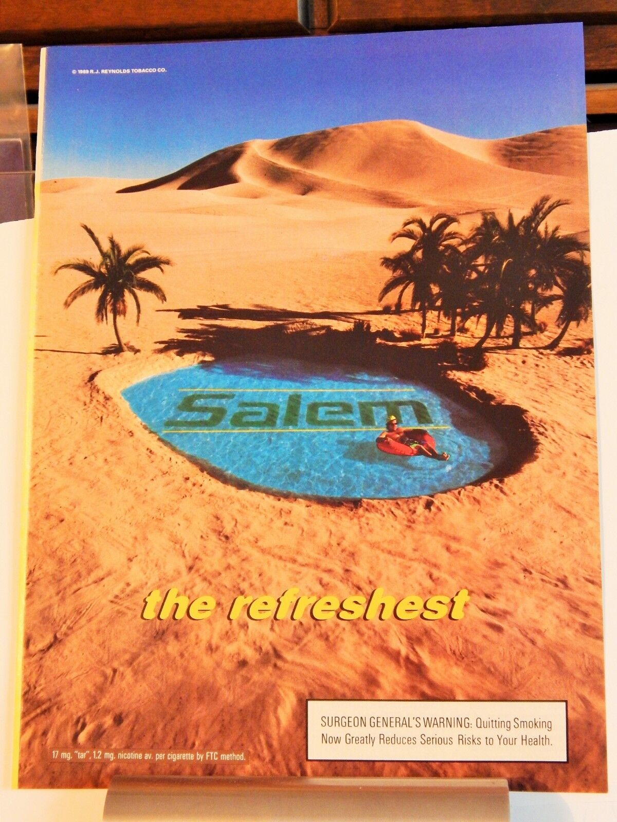 SALEM CIGARETTE ORIGINAL VTG 1989 Photo Poster painting AD, COLLECTIBLE, RARE SOUGHT ITEM