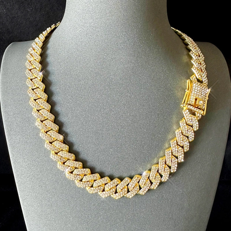 Hip-hop Exaggerated Rock Necklace Alloy Inlay Rhinestones Men’s Pendant Necklace