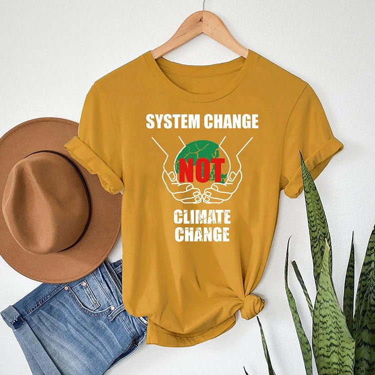 System Change Not Climate Change  T-shirt Tee-06841-Annaletters