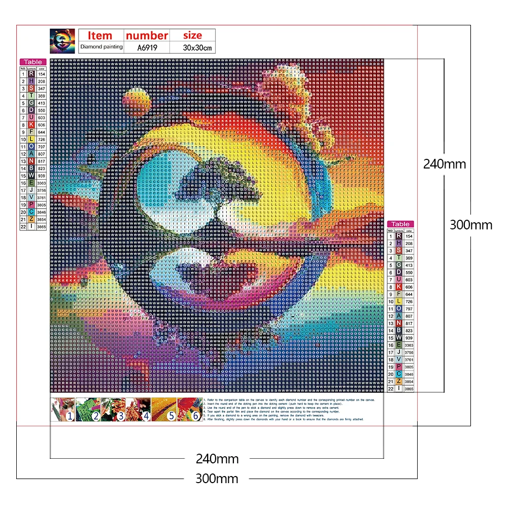 Diamond Painting - Full Round Drill - Rainbow Tree(30*30cm)