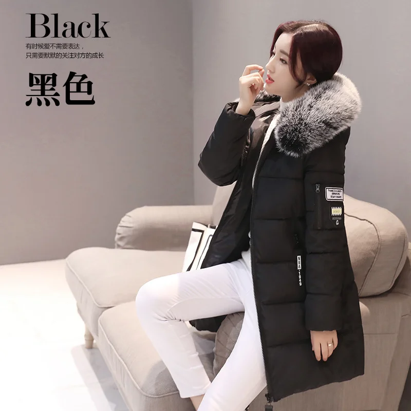 Woherb Cotton-Padded Jacket Female 2024 Winter Dress New Korean Version Of Fashion Long Cotton-Padded Jacket Female Large Size Slim Hooded Coat Female Cotton-Padded Jacket-Outfit Ideas