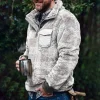 Men's Casual Flannel Plush Button Sweater