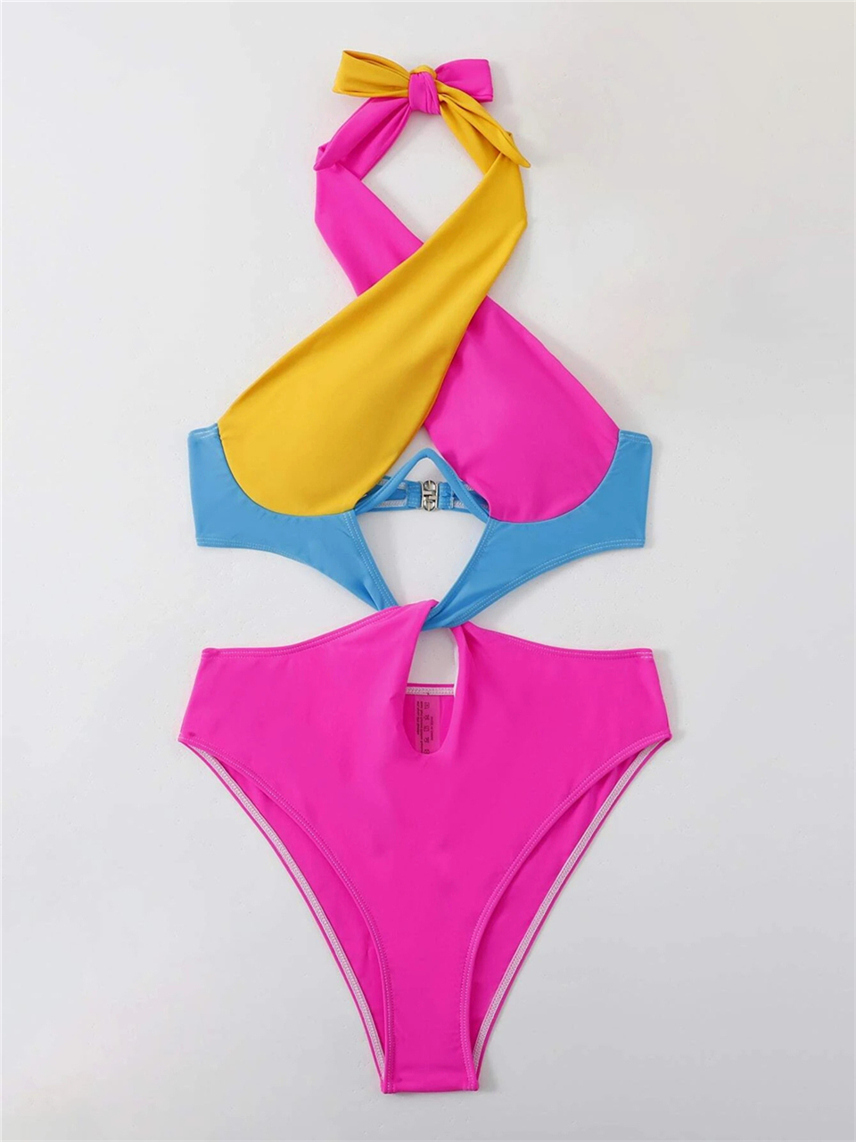 Hoakwheels 2025 Push Up One Piece Women Swimsuit Solid Monokini Front Cross Swimwear Bathing Swimming Suit Female Summer Beachwear Bodysuit