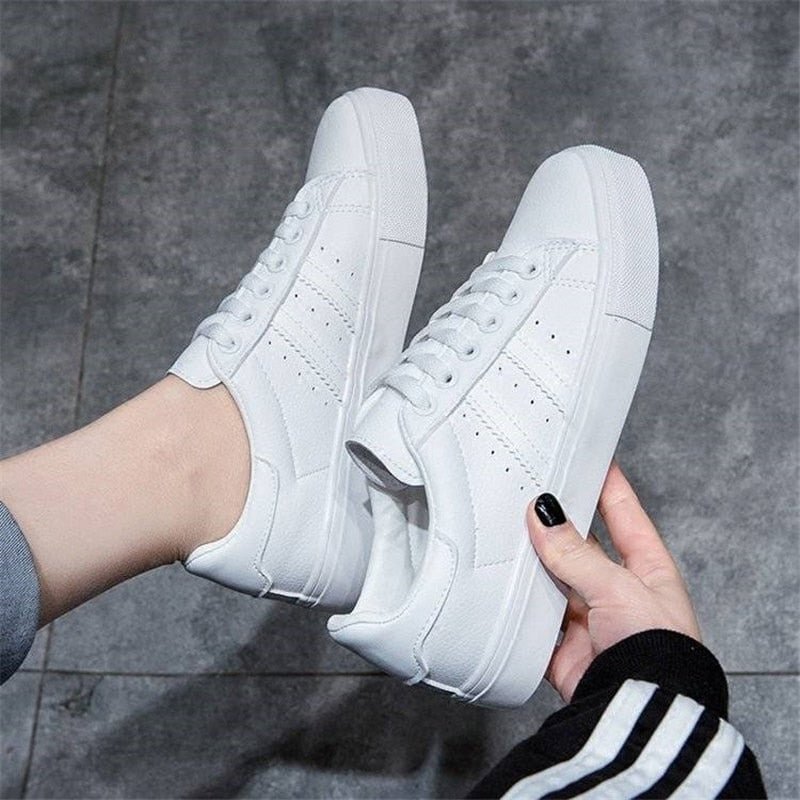 Women Casual Shoes Female Casual Women Sneakers Flats Girl Breathble Vulcanized Shoes Lace Up White Shoes Zapatos De Mujer