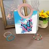 DIY 5D Diamond Art Painting Handbag with Round Handle Diamond Painting Kit Handbag Diamond Painting Bag for Women Casual Shopping Travel Daily Use