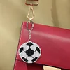 DIY Full Beads Football Printed Cross Stitch Embroidery Keychains Pendants