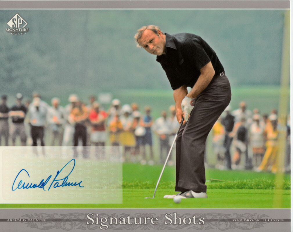 Arnold Palmer certified autographed signed 2005 UD SP Signature 8x10 Photo Poster painting card